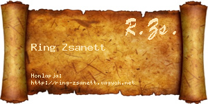 Ring Zsanett névjegykártya