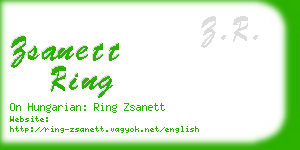 zsanett ring business card